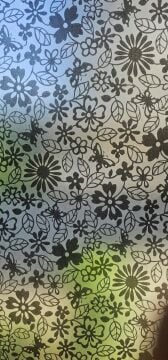 Technosmart | 45x150cm | Siyah Çiçek Desenli Statik Cam Kaplama Filmi Folyo | Mutfak Ofis Pencere