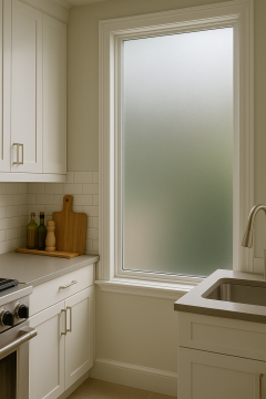 Technosmart | 45x150cm | Buzlu Cam Filmi | Modern Mat Kaplama | Mutfak Ofis Pencere Banyo