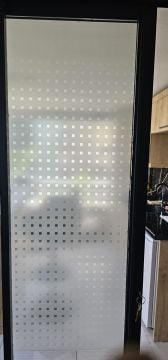 Technosmart | 45x150cm | Şeffaf Kare Desenli Buzlu Cam Kaplama Filmi | Mutfak Ofis Pencere Banyo