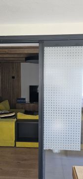 Technosmart | 45x150cm | Şeffaf Kare Desenli Buzlu Cam Kaplama Filmi | Mutfak Ofis Pencere Banyo