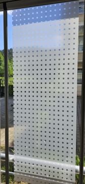 Technosmart | 45x150cm | Şeffaf Kare Desenli Buzlu Cam Kaplama Filmi | Mutfak Ofis Pencere Banyo