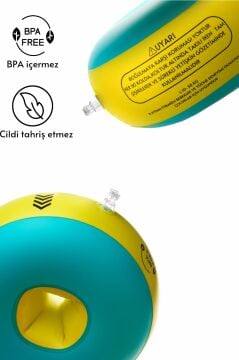 Elvense Çocuk Yüzme Kolluğu Seti (10-30 kg) – Pompalı + Taşıma Çantalı Sarı/Mavi