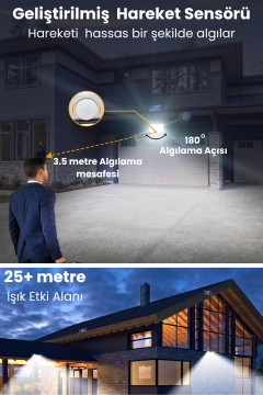 Technosmart Solar 220 LED – 5m Kablolu, IP65, Kumandalı, 3 Modlu, Güneş Enerjili Bahçe Aydınlatma