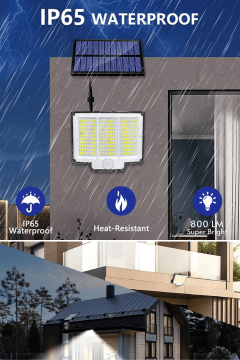 Technosmart Solar 220 LED – 5m Kablolu, IP65, Kumandalı, 3 Modlu, Güneş Enerjili Bahçe Aydınlatma