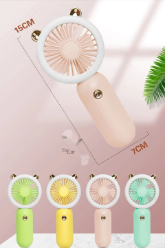 TechnoSmart Mini El Fanı Usb Şarjlı Led Işıklı Taşınabilir Ergonomik Tasarımlı