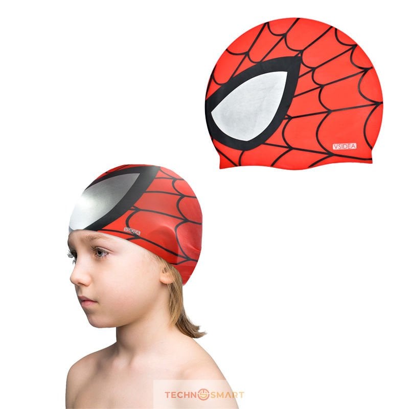 TechnoSmart Çocuk Havuz Deniz Bonesi Silikon Esnek Hafif Yüzücü Su Geçirmez