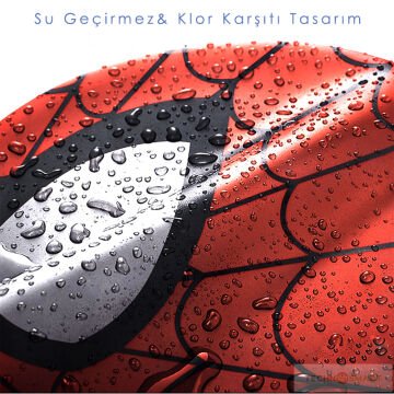 TechnoSmart Çocuk Havuz Deniz Bonesi Silikon Esnek Hafif Yüzücü Su Geçirmez Kırmızı