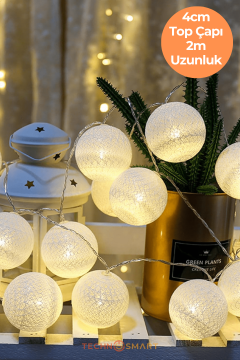 Technosmart 10 LED Pilli Dekoratif Top Işık Zinciri