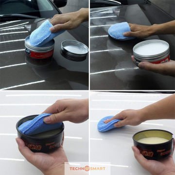 TechnoSmart 3Adet Mikrofiber Araba Yıkama Süngeri Temizleme Oto Bakım Yıkama Bezi Havlu