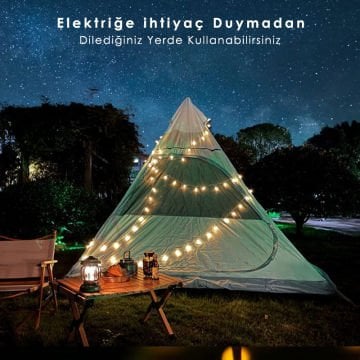 TechnoSmart 100 Ledli 8 Modlu Solar Kristal Top Bahçe Aydınlatma Dekorasyon Güneş Enerji Sarı ışık