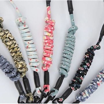 TechnoSmart Medium 3-6 Kg Kedi Göğüs Tasması Ve Gezdirme Seti Çiçekli Model Ayarlanabilir Siyah