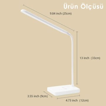 TechnoSmart Usb Şarjlı Beyaz Telefon Tutucu Masa Lambası Farklı Renk Seçenekli Şık Gece Lambası Ofis