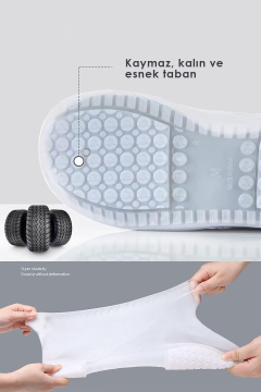 TechnoSmart Ultra Esnek Silikon Yağmur Koruyucu Ayakkabı Kılıfı Taban Takviye Kaymaz Su Kir Geçirmez Gri - STD
