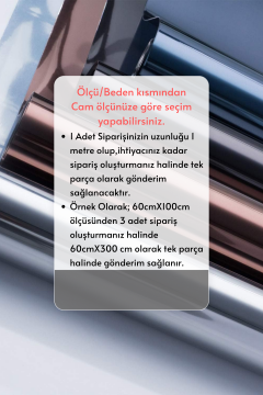 60x100 cm Aynalı Cam Filmi Silver Silver Statik UV Güneş Koruyucu Cam Kaplama