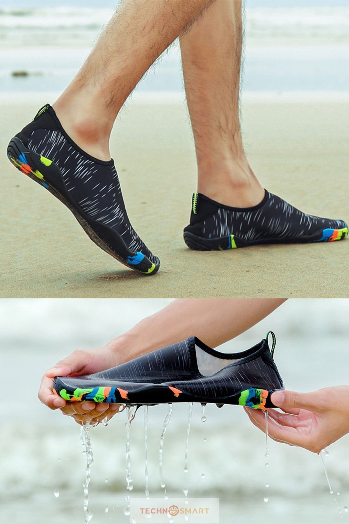 TechnoSmart Deniz Ayakkabısı Plaj Havuz Yüzme Spor Bisiklet Kaydırmaz Esnek Ayakkabı
