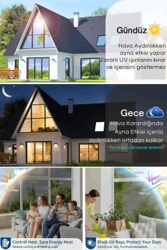 50x100 cm Grey Silver Aynalı Cam Filmi Statik UV Güneş Koruyucu Cam Kaplama