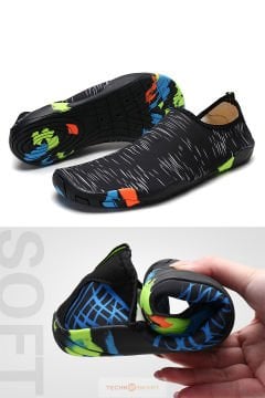 TechnoSmart Deniz Ayakkabısı Plaj Havuz Yüzme Spor Bisiklet Kaydırmaz Esnek Ayakkabı Siyah - 40