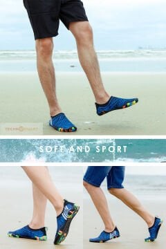 TechnoSmart Deniz Ayakkabısı Plaj Havuz Yüzme Spor Bisiklet Kaydırmaz Esnek Ayakkabı Mavi - 36