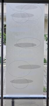 Technosmart 45x150 cm Statik Cam Filmi Dekoratif Desenli Buzlu Cam Kaplama Mutfak Ofis Banyo Pencere