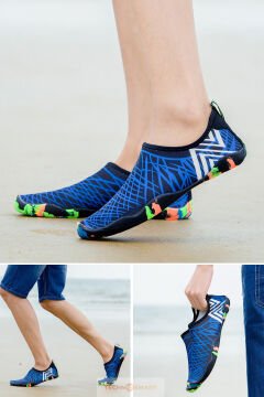 TechnoSmart Deniz Ayakkabısı Plaj Havuz Yüzme Spor Bisiklet Kaydırmaz Esnek Ayakkabı Mavi - 44