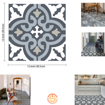 TechnoSmart 30cm×30cm Kendinden Yapışkanlı LVT Zemin ve Duvar Kaplama Mutfak Banyo Karo Sticker