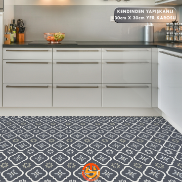 TechnoSmart 30cm×30cm Kendinden Yapışkanlı LVT Zemin ve Duvar Kaplama Mutfak Banyo Karo Sticker