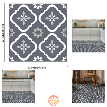 TechnoSmart 30cm×30cm Kendinden Yapışkanlı LVT Zemin ve Duvar Kaplama Mutfak Banyo Karo Sticker
