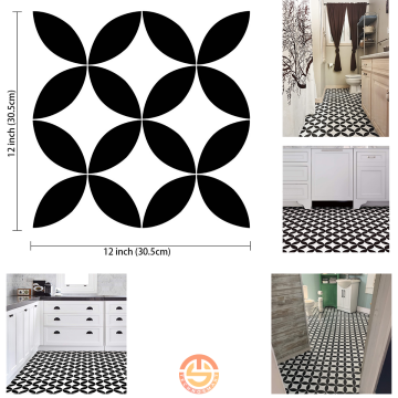 TechnoSmart 30cm×30cm Kendinden Yapışkanlı LVT Zemin ve Duvar Kaplama Mutfak Banyo Karo Sticker