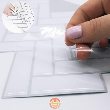 TechnoSmart 3D Kendinden Yapışkanlı 30×30cm Kaplama Balıksırtı Beyaz Duvar Sticker Mutfak Banyo