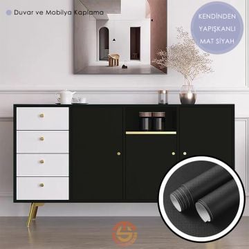 TechnoSmart 60cm×500cm Kendinden Yapışkanlı Mat Görünümlü Duvar Kağıdı Mutfak Dolap Masa Kaplama