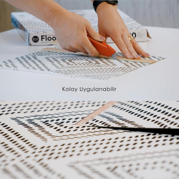 TechnoSmart 1Adet 30cm×30cm Kendinden Yapışkanlı LVT Zemin ve Duvar Kaplama Mutfak Banyo Karo Stickr